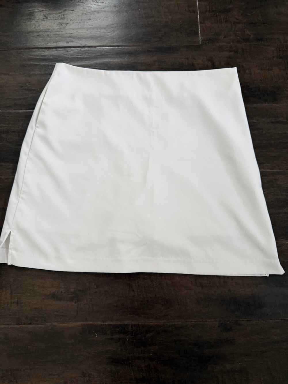 Coral Bay White Mini Skort with Side Slit Detail
